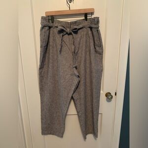 NWT Loft seersucker paper bag pants